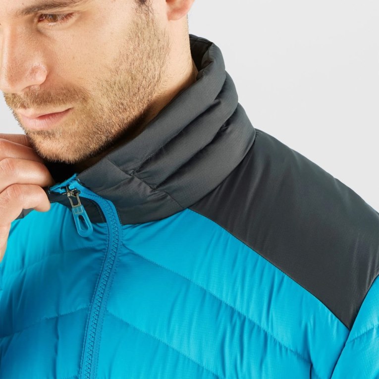 Salomon Essential Xwarm Down Men's Insulated Jackets Turquoise | CA 14R76